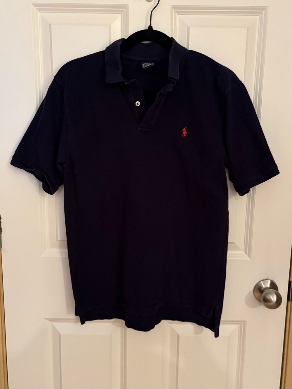 Ralph Lauren Men's Dark Navy Polo with Red Pony Logo